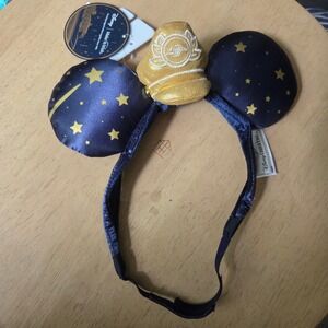 Disney Cruise Line Kids Make-A-Wish Disney Wish Captain Minnie Ears Headband NWT